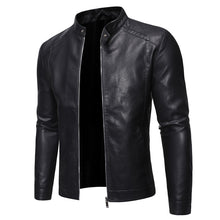 Load image into Gallery viewer, Men Faux Leather Jacket Motorcycle 5XL Men's Jackets Black Jaqueta de Couro Masculina Outwear Male PU Leather Coats Mens,ZA319