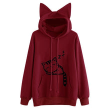 Load image into Gallery viewer, Women's Harajuku Hooded Casual Solid Color Hooded Pocket Long Sleeve Pullover Sweatshirt For Girls moletom feminino