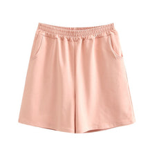 Load image into Gallery viewer, Tangada 2020 Autumn Women Terry 95% cotton suit oversized 4 pieces sets o neck hoodies sweatshirt shorts pants suits 6L30