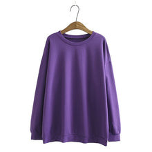 Load image into Gallery viewer, Tangada 2020 Autumn Women Terry 95% cotton suit oversized 4 pieces sets o neck hoodies sweatshirt shorts pants suits 6L30