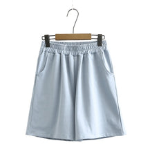 Load image into Gallery viewer, Tangada 2020 Autumn Women Terry 95% cotton suit oversized 4 pieces sets o neck hoodies sweatshirt shorts pants suits 6L30