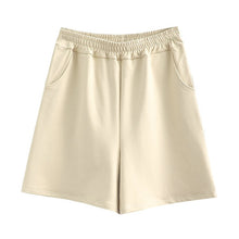 Load image into Gallery viewer, Tangada 2020 Autumn Women Terry 95% cotton suit oversized 4 pieces sets o neck hoodies sweatshirt shorts pants suits 6L30