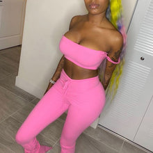 Load image into Gallery viewer, 2020 Tank Top And Stacked Pants 2 Piece Set Women Casual Sportswear Sleeveless Tracksuit Women Set Workout Grey Matching Sets