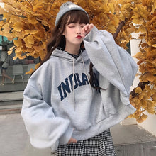 Load image into Gallery viewer, oversized Hoodies Women Thicker Letter Warm Pullover Coat Drawstring Harajuku Sweatshirt Pink Womens Korean New High Quality
