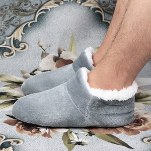 House slippers Male Big size 48 Winter Slippers for Men Suede plush floor Shoes Lazy shoes soft warm Socks slippers