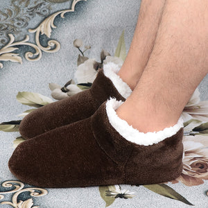 House slippers Male Big size 48 Winter Slippers for Men Suede plush floor Shoes Lazy shoes soft warm Socks slippers